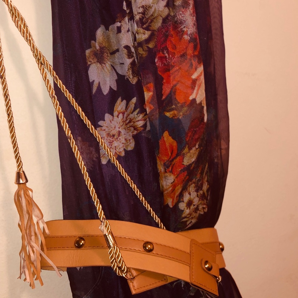 Purple floral dress